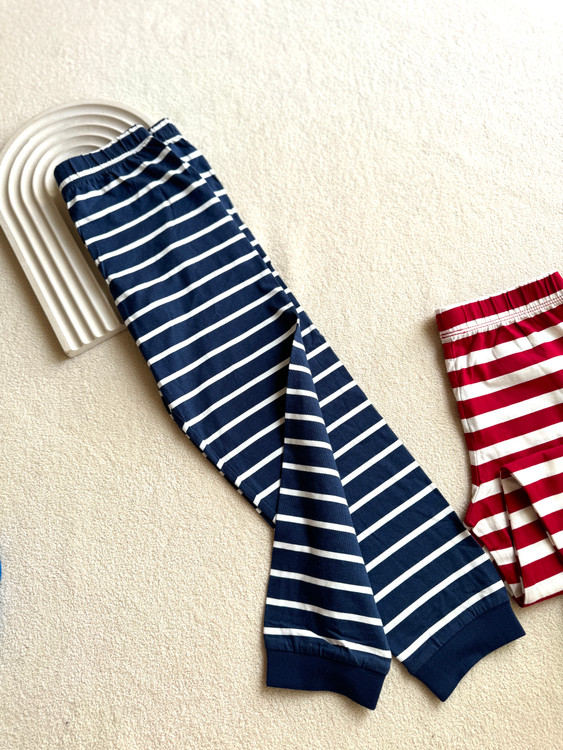 شلوارراحتی سرمه ای نخ پنبه دخترانه