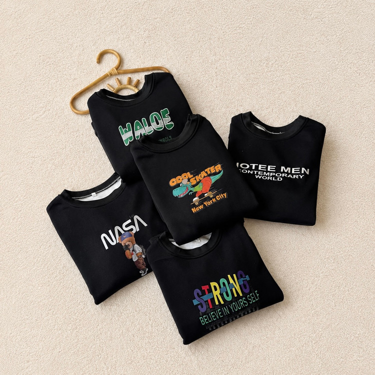 دورس توکرکی آستین بلند مشکی بچگانه دخترانه و پسرانه وارداتی مناسب 3 تا 10 سال